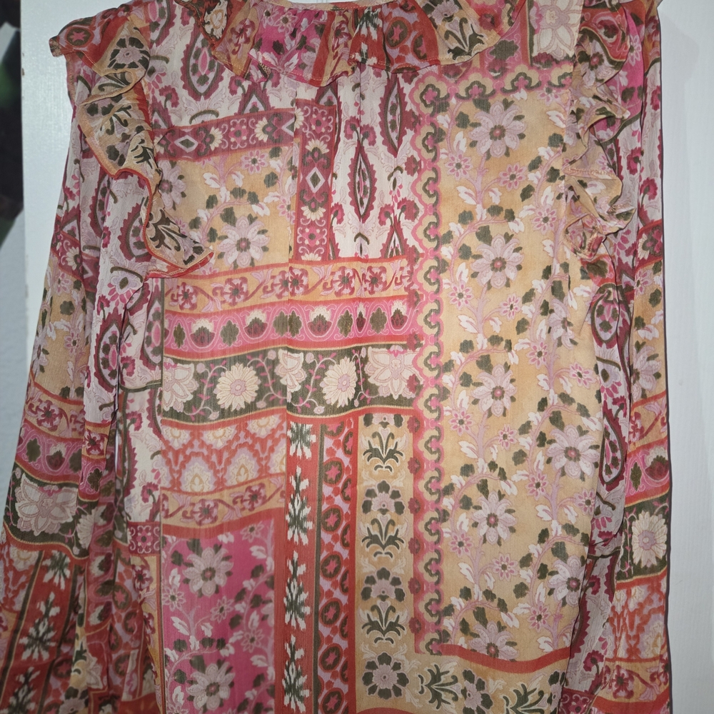 Floral Patchwork Blouse - Multicolor NWT - image 2